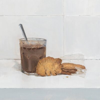 Cola cao con galletas dinosaurios, Pepe Baena