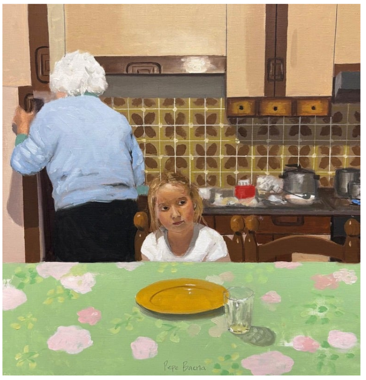 Sara con la bisnona, Pepe Baena