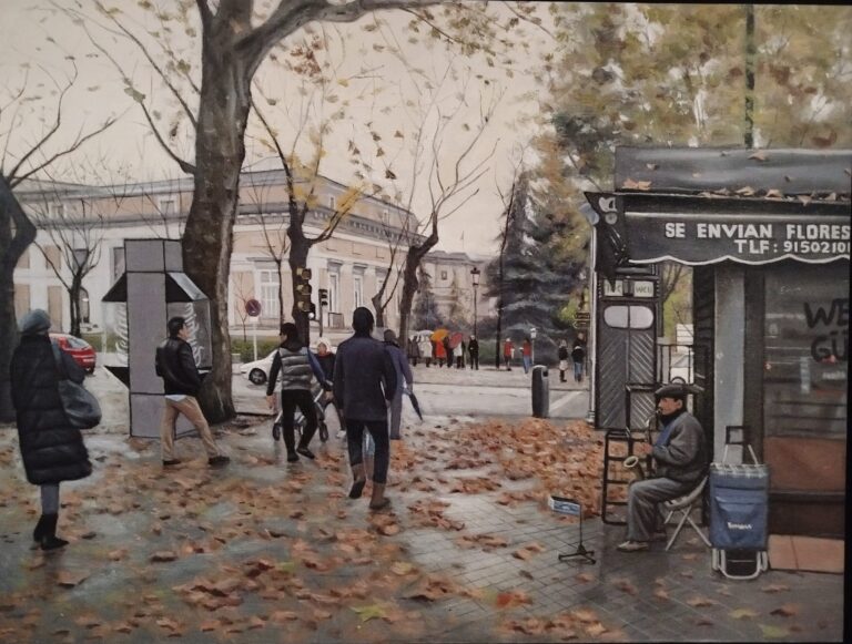 Lloviendo en el Paseo del Prado, Borja Isbert