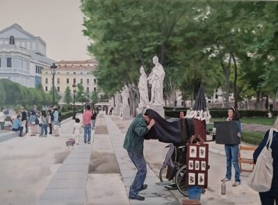 Turistas en la plaza de oriente, Borja Isbert