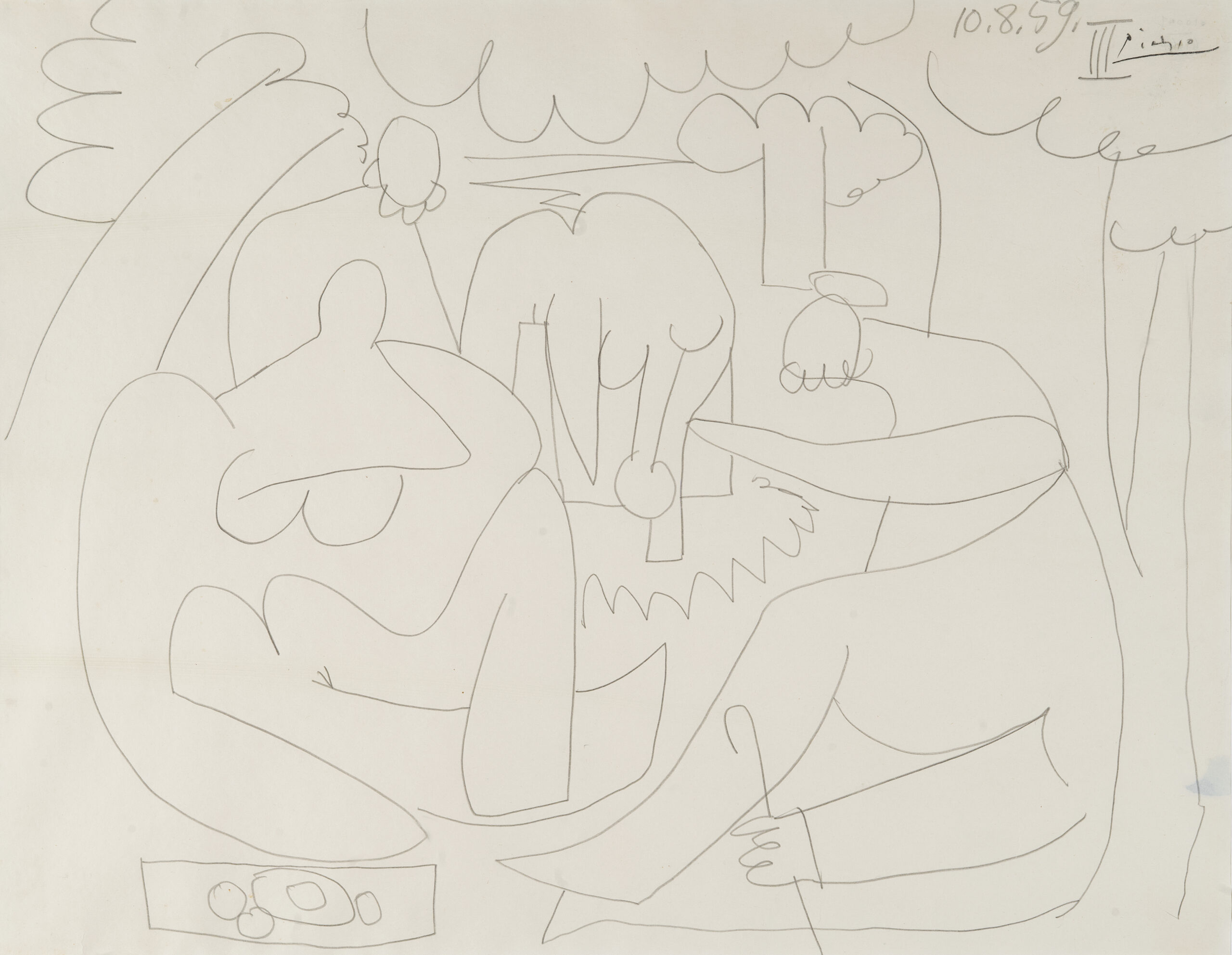 Estudio para la Suite Déjeuners III, Picasso