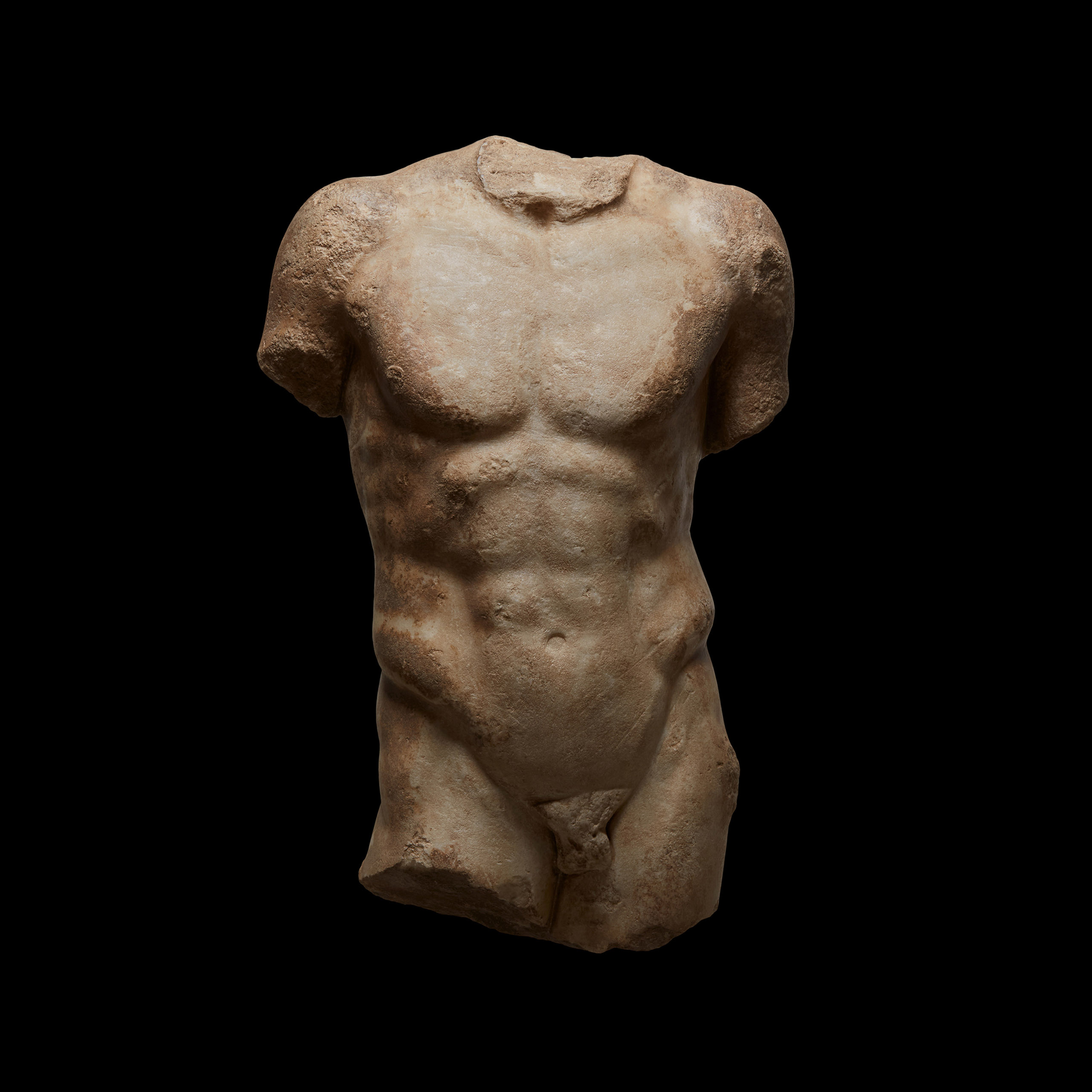 Torso masculino ideal siguiendo el modelo del Doríforo de Policleto, Roma
