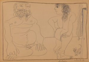 Homme, Femme et chat, Picasso