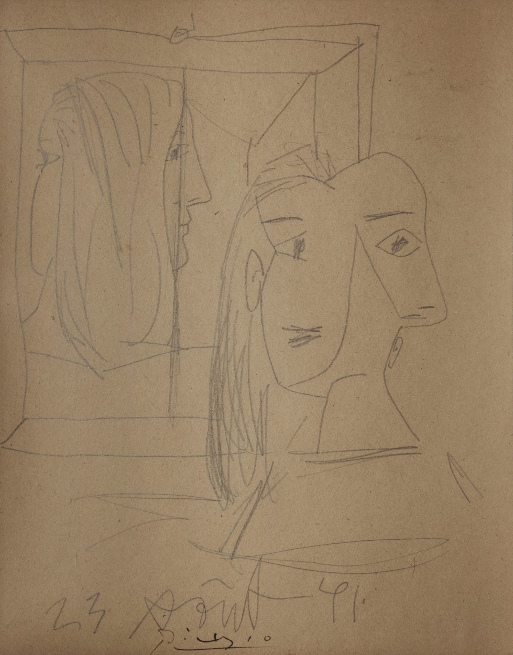 Boceto para el retrato de Dora Maar, Picasso