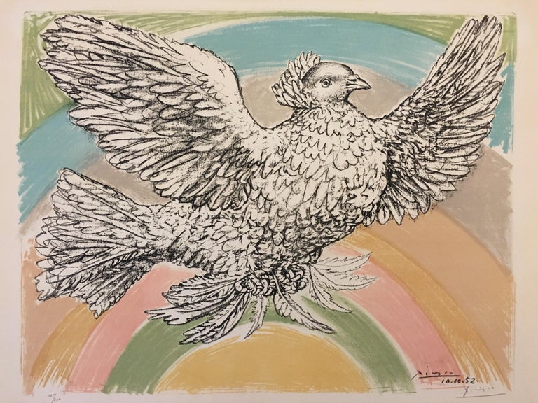 Colombe volant (Al 'arc-en-ciel), Picasso